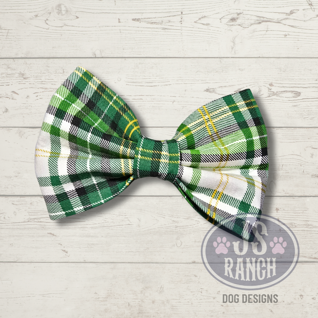 Green Plaid - Bow