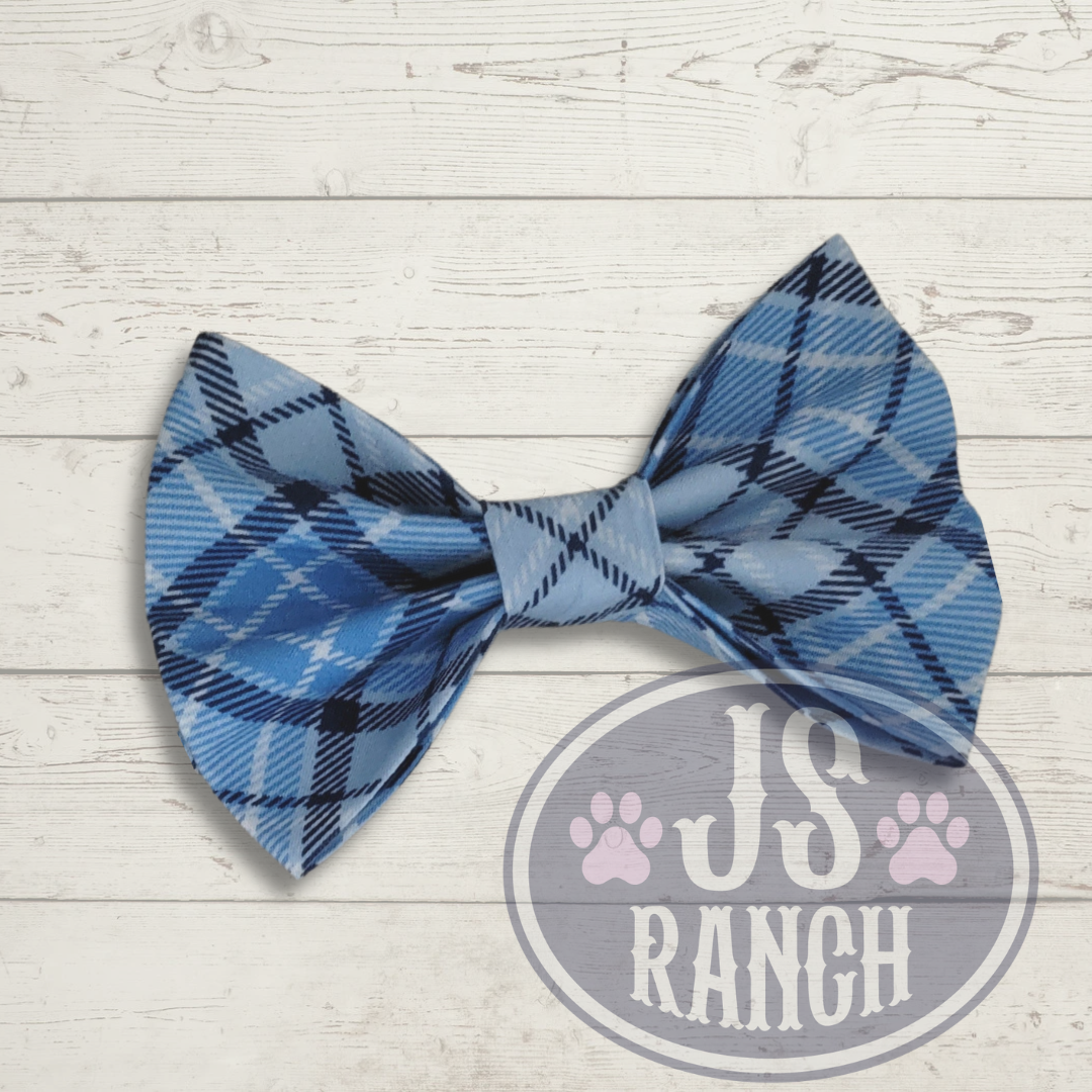 Blue Plaid - Bow