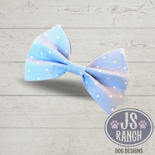 Blue Polka Dot - Bow